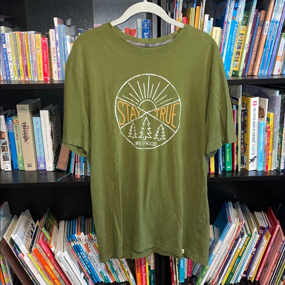 Life Is Good Olive 'Stay True' Tee